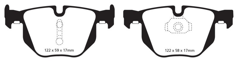 EBC 10-14 BMW X5 3.0 Turbo (35) Yellowstuff Rear Brake Pads - GTR Auto