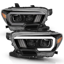 Load image into Gallery viewer, ANZO 2016-2017 Toyota Tacoma Projector Headlights w/ Plank Style Design Black/Amber w/ DRL - GTR Auto