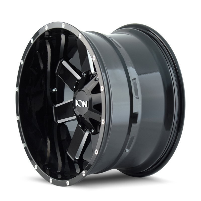 ION Type 141 20x9 / 8x180 BP / 18mm Offset / 124.1mm Hub Gloss Black Milled Wheel - GTR Auto