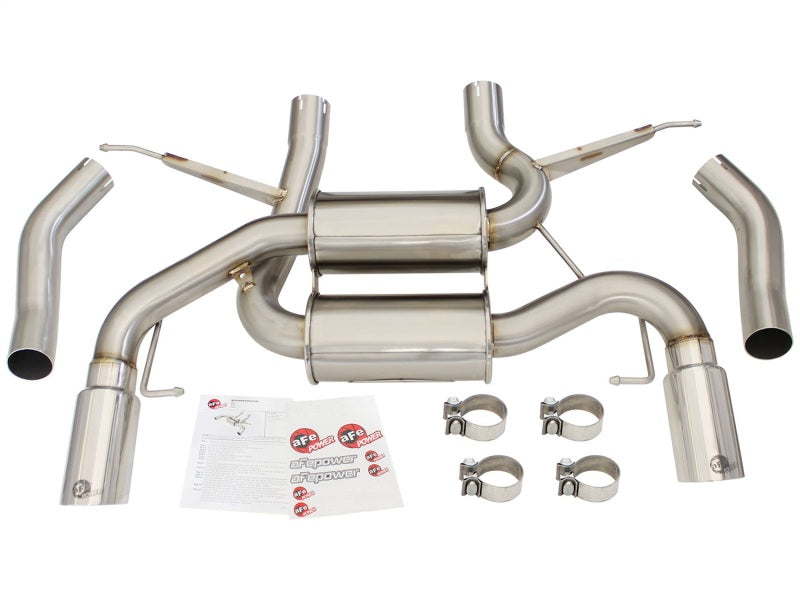 aFe MACHForce XP 2.5in Axle Back Stainless Exhaust w/ Polished Tips 07-13 BMW 335i 3.0L L6 (E90/92) - GTR Auto