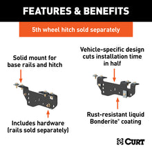 Load image into Gallery viewer, Curt 09-10 Ford F-250 Super Duty Custom 5th Wheel Brackets