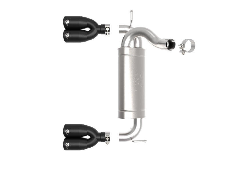 aFe Rebel Series 2.5in 409 SS Axle-Back Exhaust System Black 07-18 Jeep Wrangler (JK) V6-3.6L/3.8L - GTR Auto