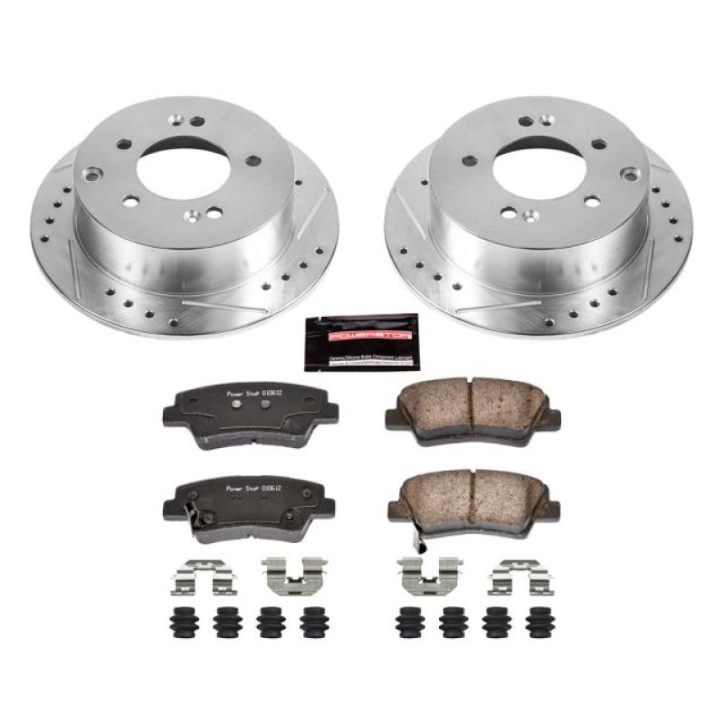 Power Stop 10-13 Kia Soul Rear Z23 Evolution Sport Brake Kit K5916