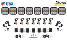 Load image into Gallery viewer, Diode Dynamics SS5 Pro Universal CrossLink 8-Pod Lightbar - Yellow Combo - GTR Auto