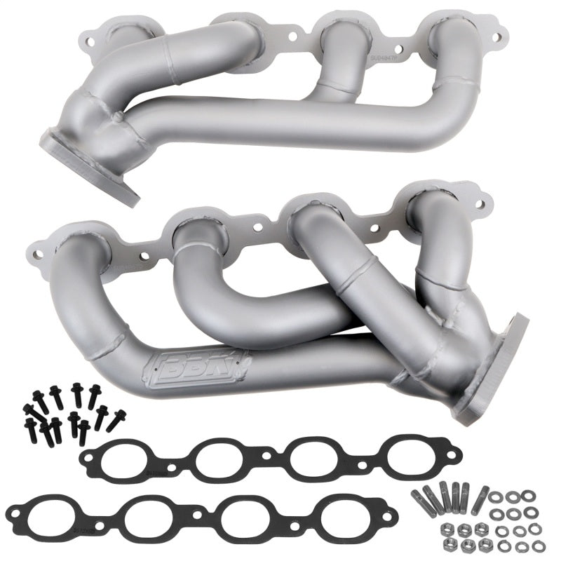 BBK 14-18 GM Truck 5.3/6.2 1 3/4in Shorty Tuned Length Headers - Titanium Ceramic - GTR Auto