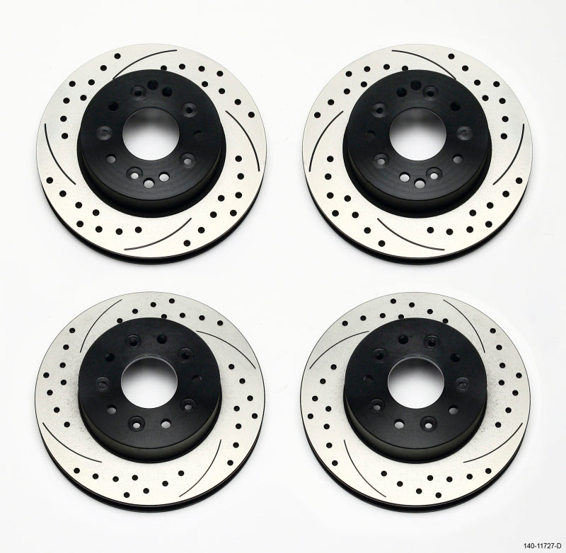 Wilwood Rotor Kit Front/Rear-Drilled 65-82 Corvette C2/C3 (1Pc Rotors) - GTR Auto