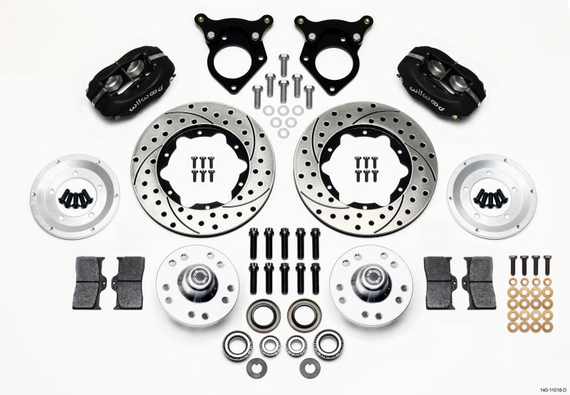 Wilwood Forged Dynalite Front Kit 11.00in Drilled 87-93 Mustang 5 Lug - GTR Auto