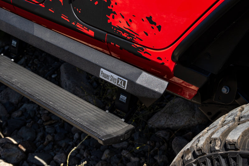 AMP Research 2007-2018 Jeep Wrangler JKU 4DR PowerStep XL - Black (Incl OEM Style Illumination) - GTR Auto