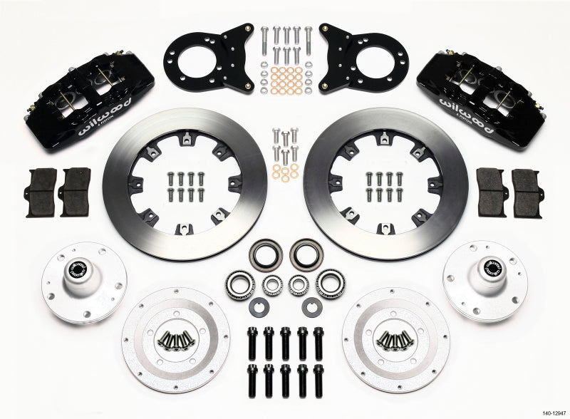Wilwood Dynapro 6 Front Hub Kit 12.19in 1965-1969 Mustang Disc & Drum Spindle - GTR Auto