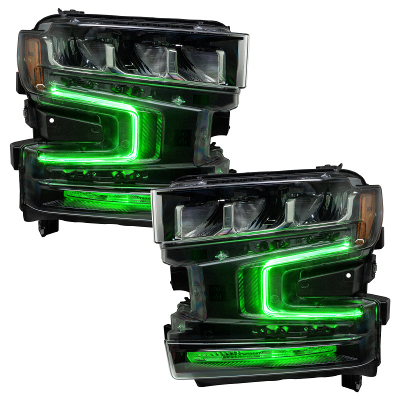 Oracle 19-21 Chevy Silverado 1500 RGB+W Headlight DRL Upgrade Kit - ColorSHIFT 2 - GTR Auto