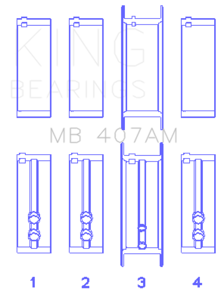 King Engine Bearings Chrysler Valient Crankshaft Main Bearings