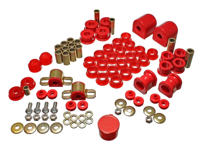 Energy Suspension 91-94 Nissan Sentra/NX1600/2000 Red Hyper-Flex Master Bushing Set - GTR Auto