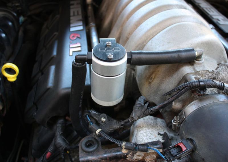 J&L 05-10 Dodge Charger 6.1L Hemi Passenger Side Oil Separator 3.0 - Black Anodized - GTR Auto