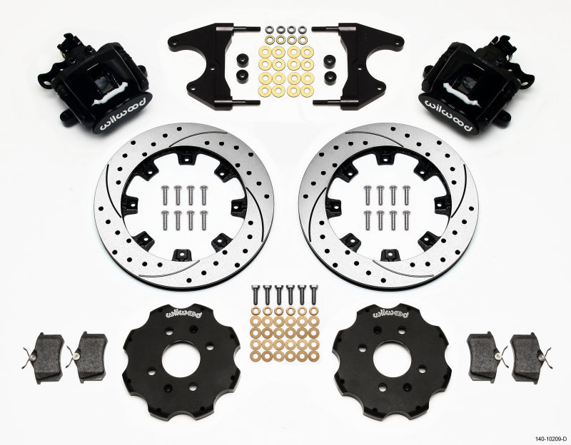 Wilwood Combination Parking Brake Rear Kit 12.19in Drilled Civic / Integra Drum 2.46 Hub Offset - GTR Auto