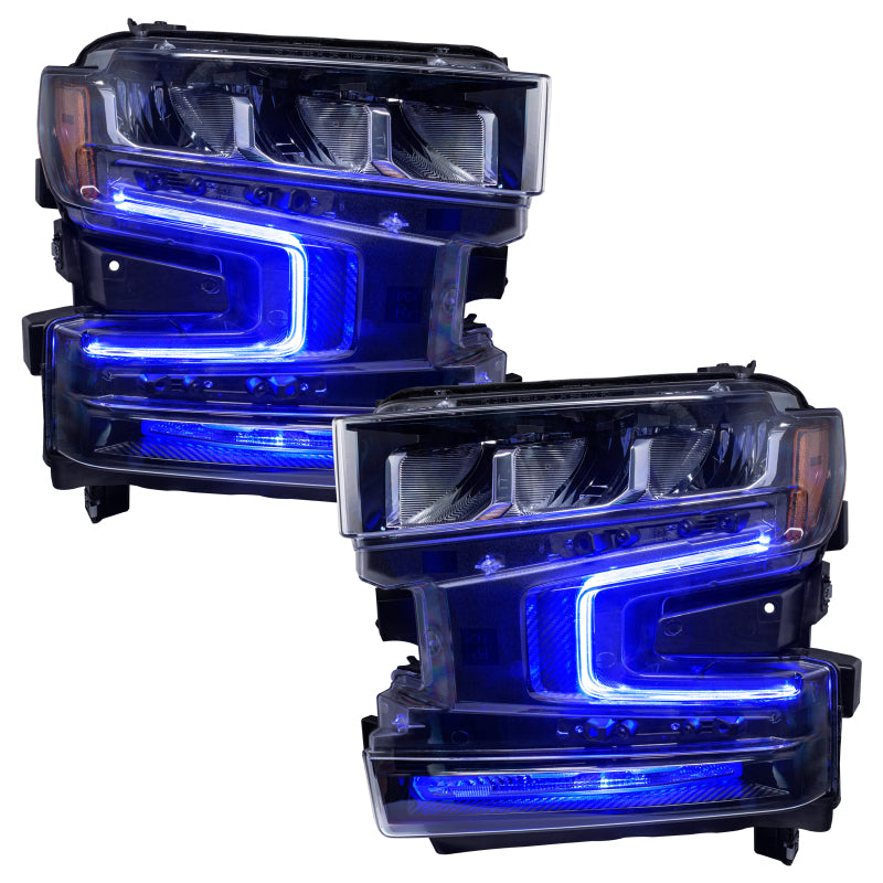 Oracle 19-21 Chevy Silverado 1500 RGB+W Headlight DRL Upgrade Kit - ColorSHIFT 2 - GTR Auto