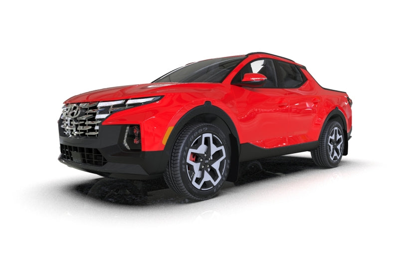 Rally Armor 22-26 Hyundai Santa Cruz Black UR Mud Flap w/Red Logo