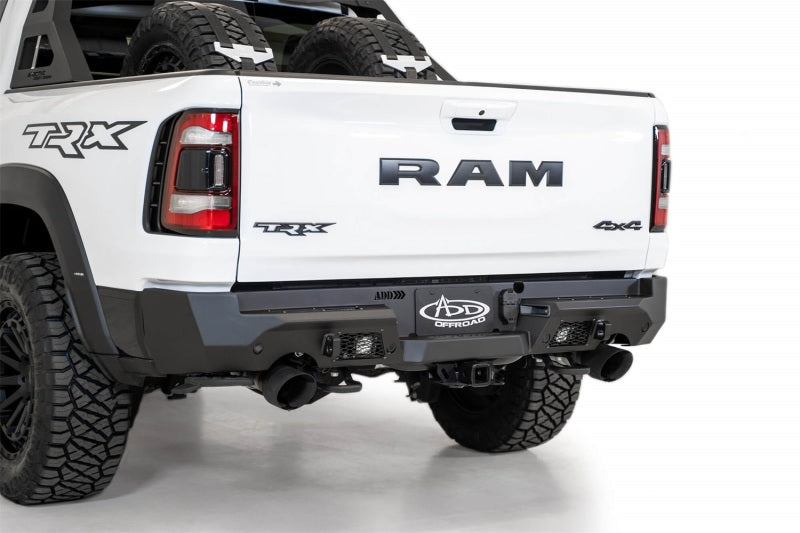 Addictive Desert Designs 2021 Dodge RAM 1500 TRX Stealth Fighter Rear Bumper - Hammer Black - GTR Auto