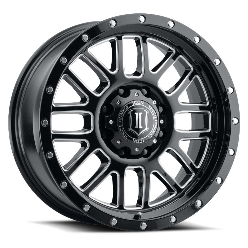 ICON Alpha 20x9 8x170 0mm Offset 5in BS Gloss Black Milled Spokes Wheel - GTR Auto