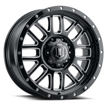 Load image into Gallery viewer, ICON Alpha 20x9 8x170 0mm Offset 5in BS Gloss Black Milled Spokes Wheel - GTR Auto