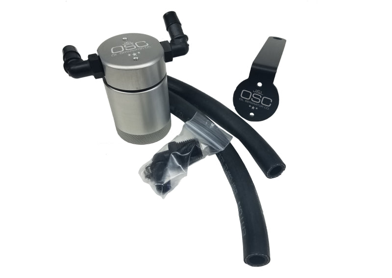 J&L 99-04 Ford Mustang SVT Cobra Passenger Side Oil Separator 3.0 - Clear Anodized - GTR Auto