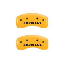 Load image into Gallery viewer, MGP 4 Caliper Covers Engraved Front Honda Engraved Rear HR-V Black finish silver ch