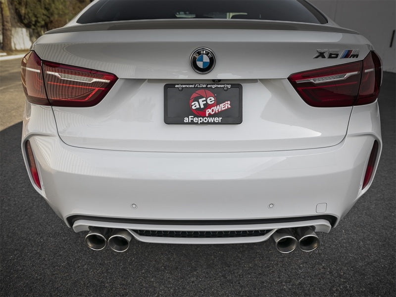 aFe MACH Force-Xp 3.5in. 304 SS C/B Exhaust w/o Muffler 15-18 BMW X5 M V8-4.4L (tt) - Polished Tip - GTR Auto
