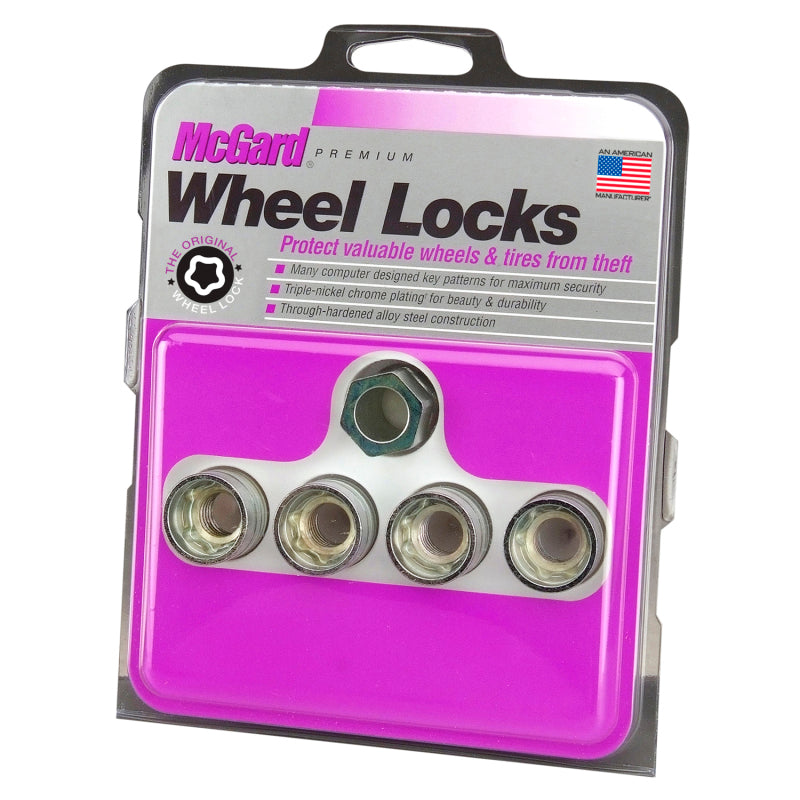 McGard Wheel Lock Nut Set - 4pk. (Under Hub Cap / Cone Seat) 9/16-18 / 15/16 Hex / 1.015in. L - GTR Auto