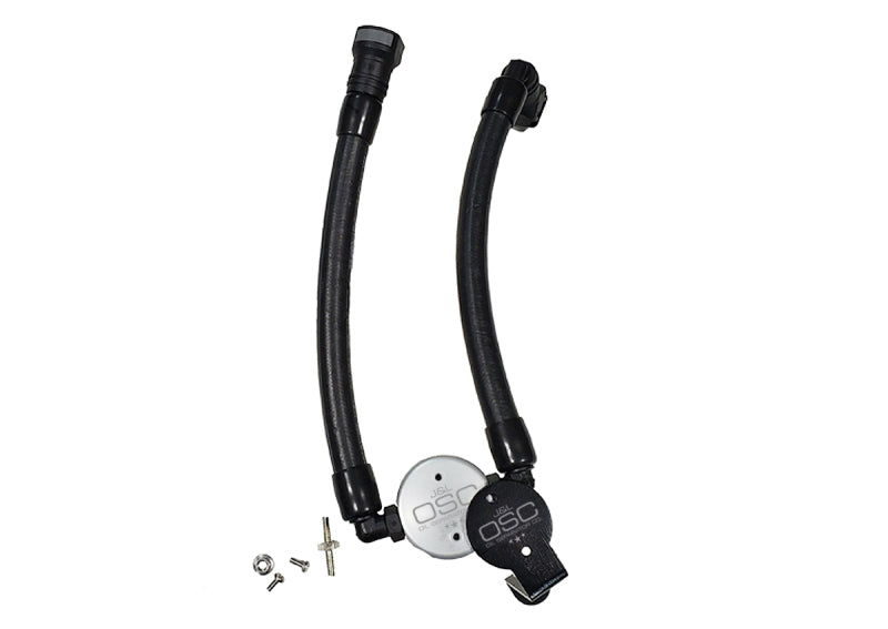 J&L 07-14 Ford Mustang GT500 Oil Separator 3.0 Passenger Side (Remote Mount) - Clear Anodized - GTR Auto
