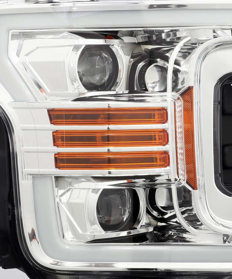 AlphaRex 18-19 Ford F-150 PRO-Series Projector Headlights Plank Style Chrm w/Activ Light/Seq Signal - GTR Auto