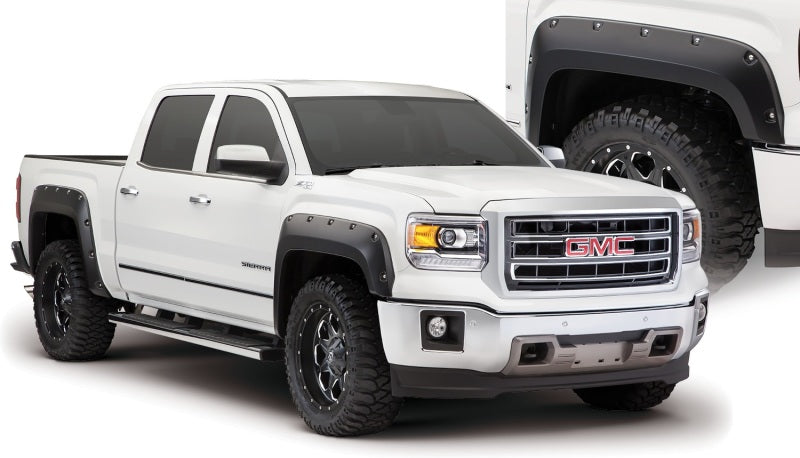 Bushwacker 16-18 GMC Sierra 1500 Pocket Style Flares 4pc - Black - GTR Auto