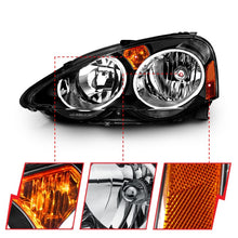 Load image into Gallery viewer, ANZO 2002-2004 Acura RSX Crystal Headlights Black - GTR Auto