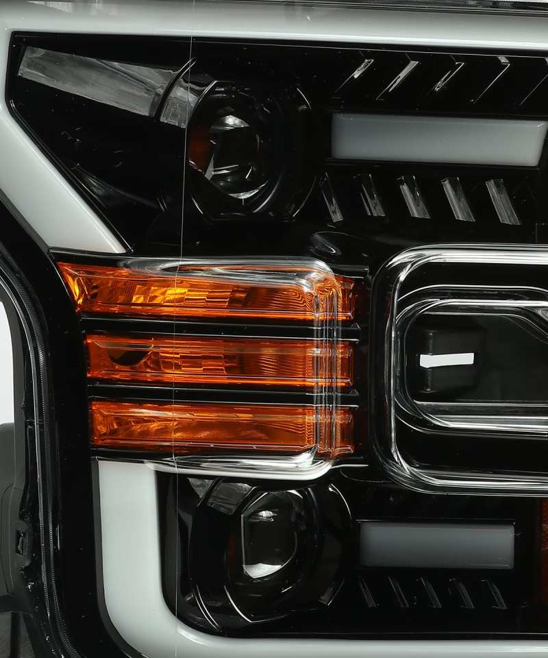 AlphaRex 15-17 Ford F-150 PRO-Series Proj Headlights Plank Style Gloss Blk w/Activ Light/Seq Signal - GTR Auto