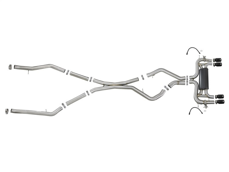 aFe MACH Force-Xp 3.5in. 304 SS C/B Exhaust System 15-18 BMW X5 M (F85) V8-4.4L (tt) - Black Tip - GTR Auto