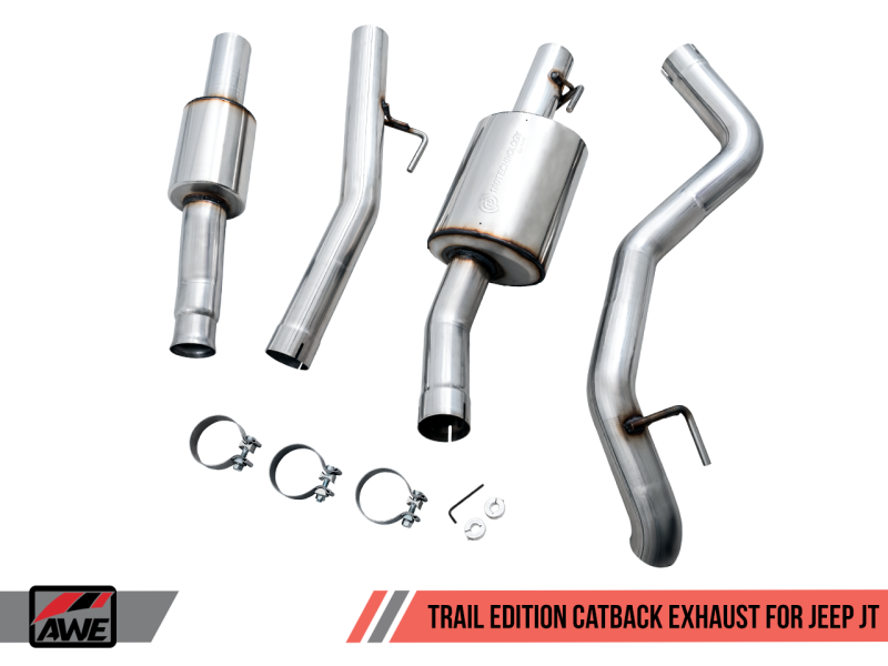 AWE Tuning 20-21 Jeep Gladiator JT 3.6L Trail Edition Cat-Back Exhaust - GTR Auto