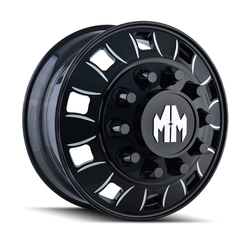 Mayhem 8180 BigRig 24.5x8.25 / 10x285.75 BP / 168mm Offset / 220.1mm Hub Inner Black Wheel - GTR Auto