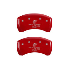 Load image into Gallery viewer, MGP Rear set 2 Caliper Covers Engraved Rear GT350 Shelby &amp; Cobra Red finish silver ch - GTR Auto