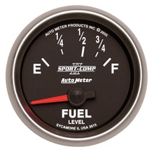 Load image into Gallery viewer, Autometer Sport-Comp II 52mm 73-10 ohms Short Sweep Electronic Fuel Level Gauge