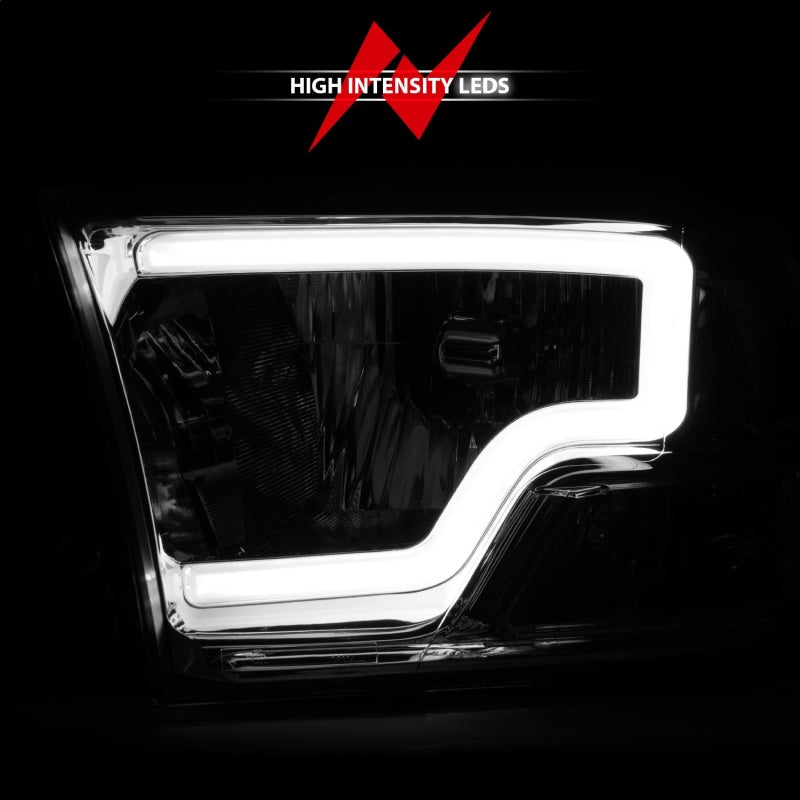 ANZO 2009-2018 Dodge Ram 1500/ 2500/ 3500 Crystal Headlights w/ Light Bar Chrome Housing - GTR Auto