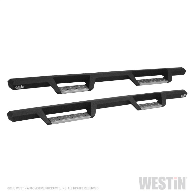 Westin 07-21 Toyota Tundra DC HDX Stainless Drop Nerf Step Bars - Tex. Blk - GTR Auto