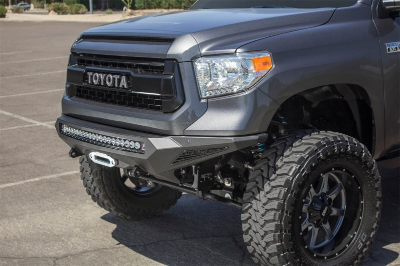 Addictive Desert Designs 2014+ Toyota Tundra Stealth Fighter Front Bumper w/Winch Mount & Sensors - GTR Auto