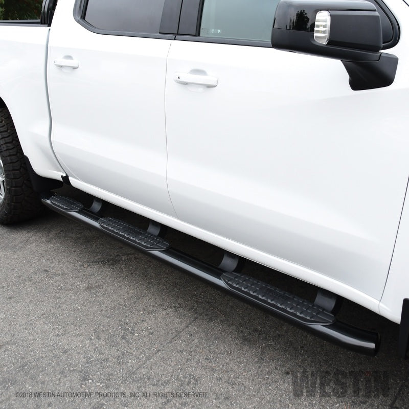 Westin 2019 Chevrolet Silverado/Sierra 1500 CC (5.5ft) PRO TRAXX 5 WTW Oval Nerf Step Bars - Black - GTR Auto