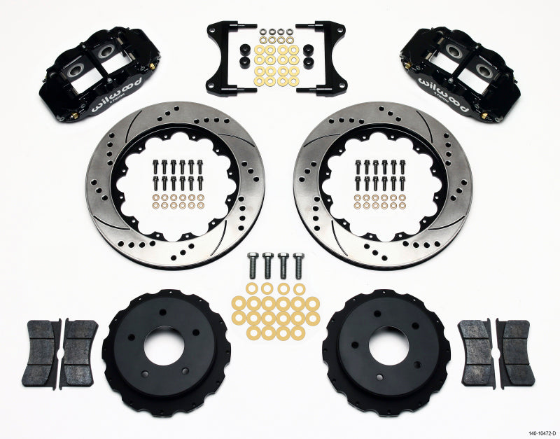 Wilwood Narrow Superlite 4R Rear Kit 14.00in Drilled 65-82 Corvette C2/C3 - GTR Auto