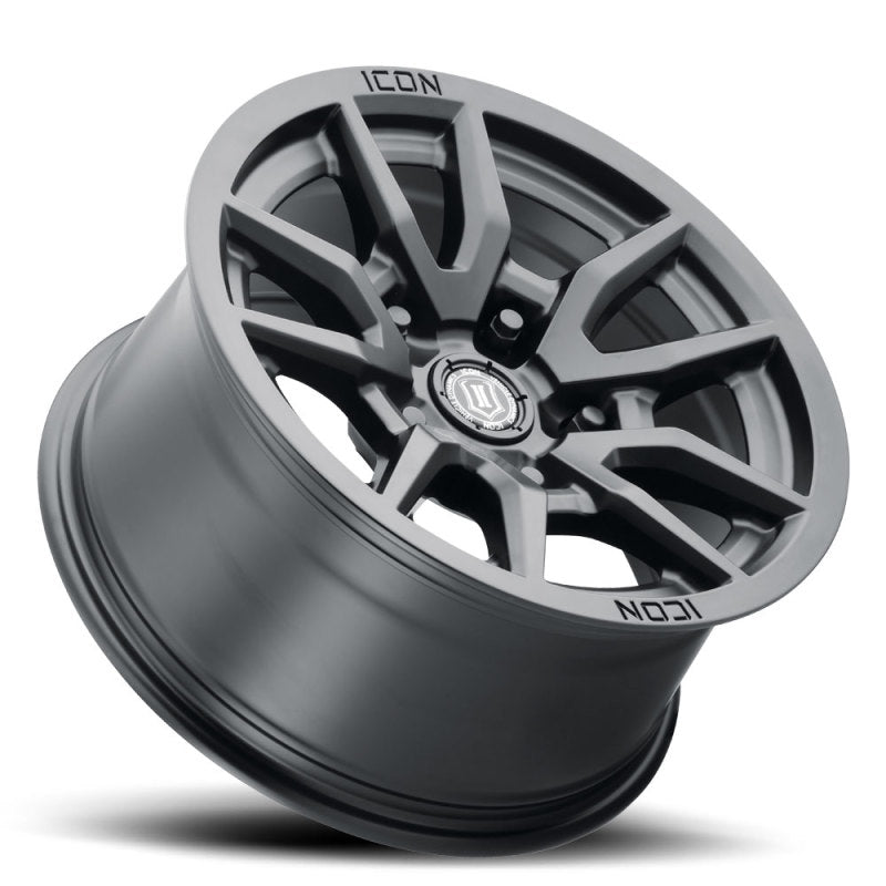 ICON Vector 5 17x8.5 5x150 25mm Offset 5.75in BS 110.1mm Bore Satin Black Wheel - GTR Auto