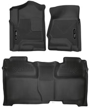 Load image into Gallery viewer, Husky Liners 14-18 Chevrolet Silverado Crew Cab X-Act Contour Front &amp; Second Seat Floor Liners - GTR Auto