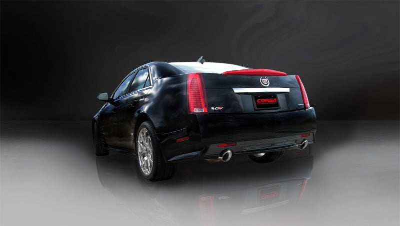Corsa 2009-2014 Cadillac CTS Sedan V 6.2L V8 Polished Touring Axle-Back Exhaust - GTR Auto