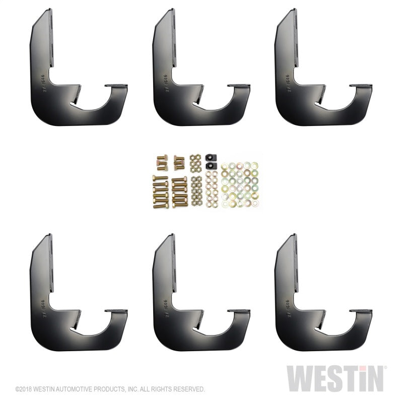 Westin 2014-2018 Chevrolet/GMC Silverado Sierra 1500 Dbl Crew Cab Running Board Mount Kit - Black - GTR Auto