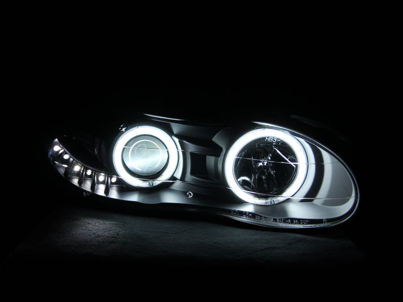 ANZO 1998-2002 Chevrolet Camaro Projector Headlights w/ Halo Black - GTR Auto