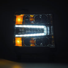 Load image into Gallery viewer, AlphaRex 16-18 Chevy 1500HD LUXX LED Proj Headlights Chrome w/Seq Actv Lgt / Seq Sig (Req PN 810023) - GTR Auto