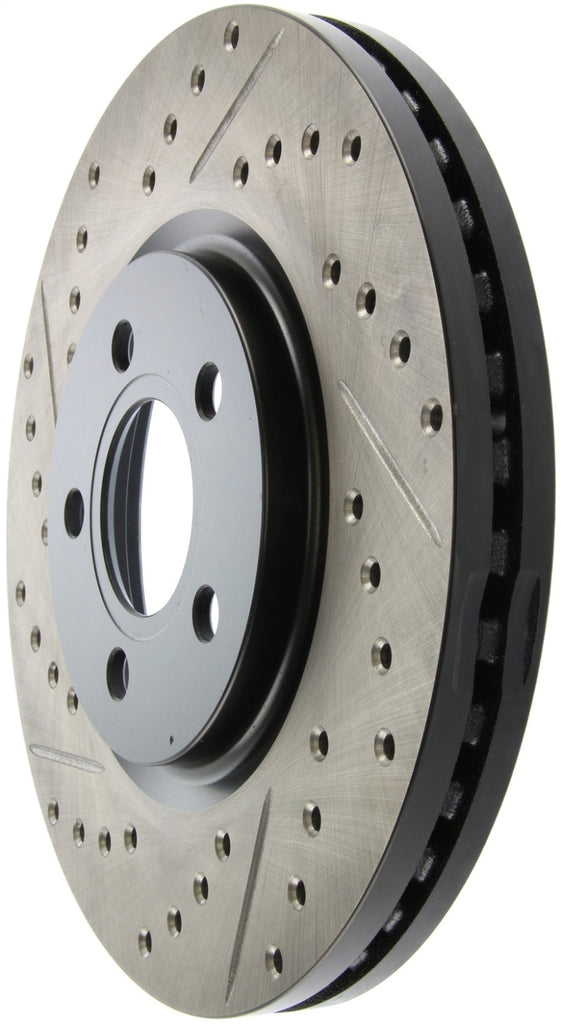 StopTech 03-09 Chrysler PT Cruiser Tur / 03-05 Dodge Neon SRT-4 Front Right Slotted & Drilled Rotor - GTR Auto