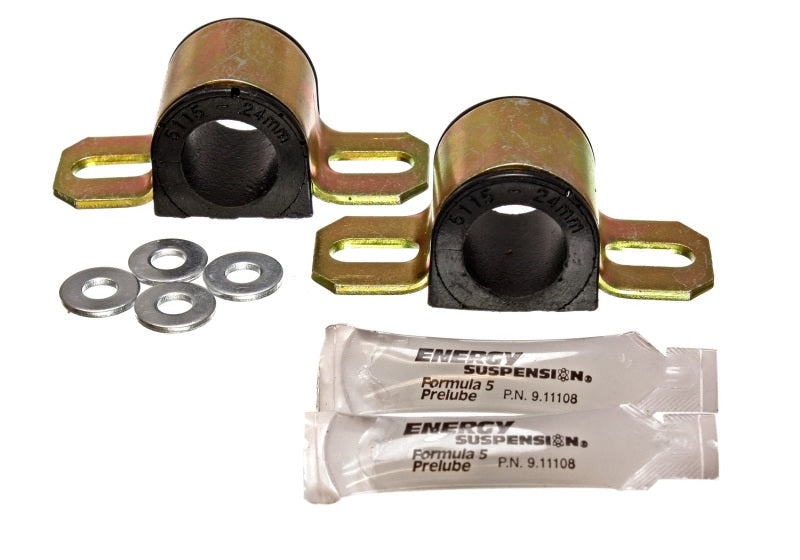 Energy Suspension 86-91 Mazda RX7 Black 24mm Front Sway Bar Bushings - GTR Auto